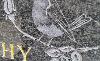 Cemetery Memorial Bird Etchiing Burslem